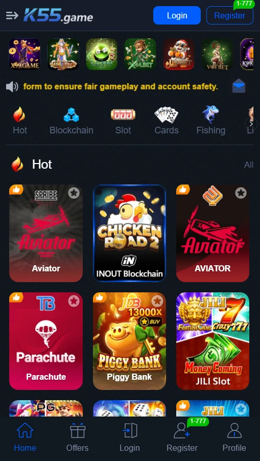 K 55 Login App (Real Earning Game) in Pakistan